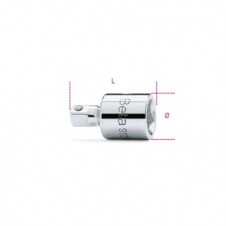 910/15 Adaptador con cuadrado hembra de 3/8&quot, y macho de 1/4&quot,, cromado