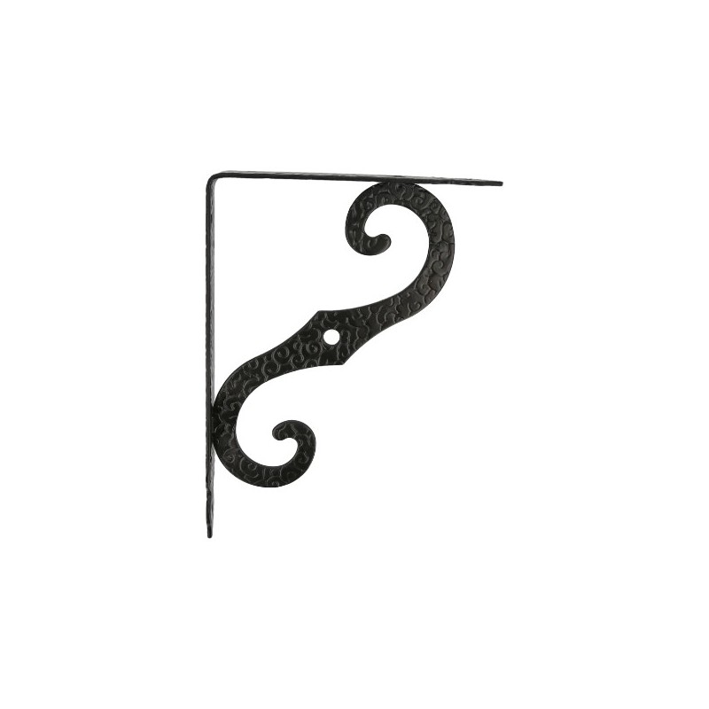 AMIG 201  
 Palomilla ornamental 2  
 150 x 115 mm (6'' x 4,5'')  
 Acero  
 Negro
