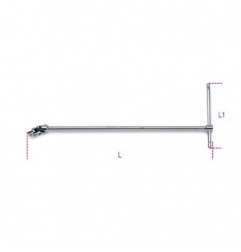 910/40 Mango articulado de 3/8&quot, en T, cromado