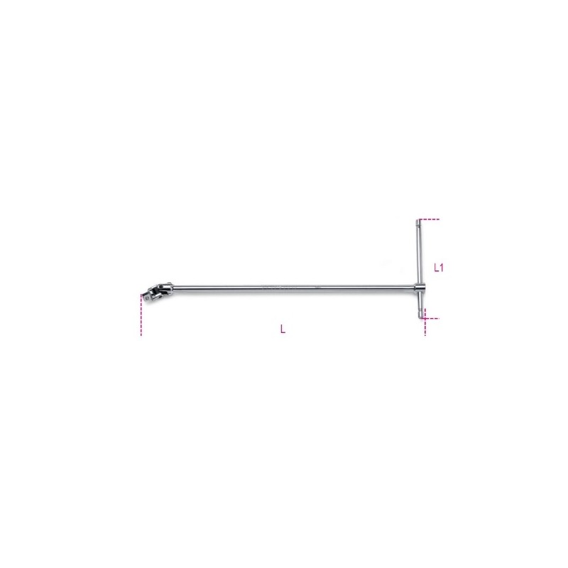 910/40 Mango articulado de 3/8&quot, en T, cromado