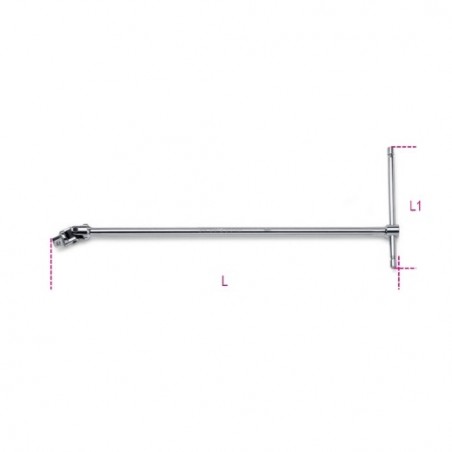 910/40 Mango articulado de 3/8&quot, en T, cromado