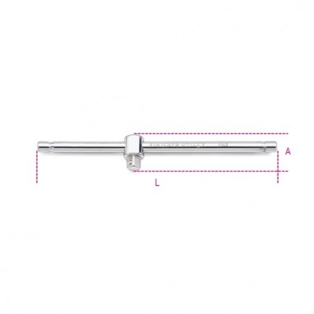 910/42 Mango corredizo en T de 3/8&quot,, cromado