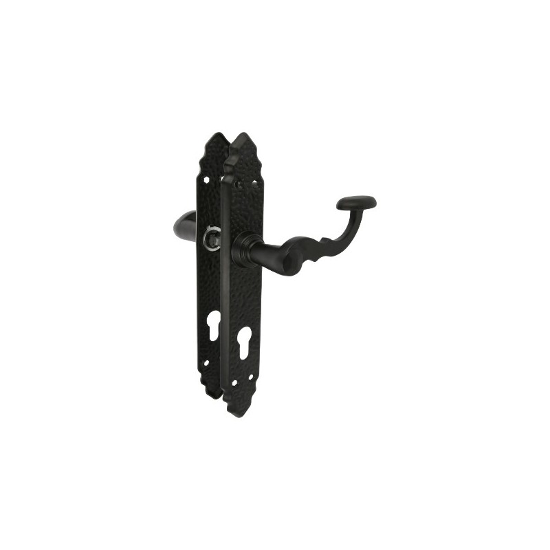 AMIG 20151  
 Manilla con placa 100PEB AT  
 280 x 45 mm  
 Placa de acero, Tirador de zamak  
 Negro