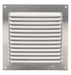 AMIG 20181  
 Rejilla ventilación 3  
 150 x 150 mm  
 Aluminio  
 Plata