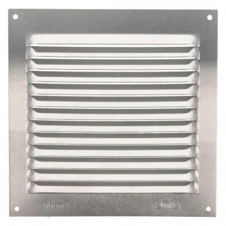 AMIG 20181  
 Rejilla ventilación 3  
 150 x 150 mm  
 Aluminio  
 Plata