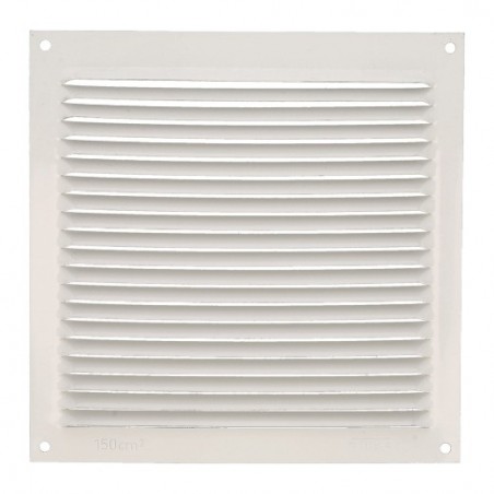 AMIG 20185  
 Rejilla ventilación 3  
 170 x 170 mm  
 Aluminio  
 Blanco