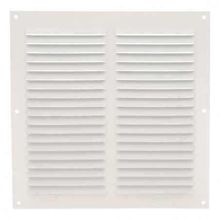 AMIG 20186  
 Rejilla ventilación 3  
 200 x 200 mm  
 Aluminio  
 Blanco
