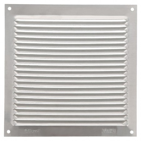 AMIG 20190  
 Rejilla ventilación 3  
 170 x 170 mm  
 Aluminio  
 Plata