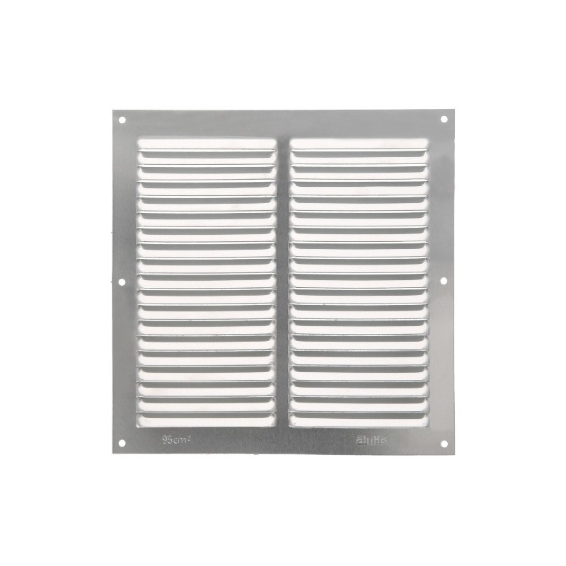 AMIG 20191  
 Rejilla ventilación 3  
 200 x 200 mm  
 Aluminio  
 Plata