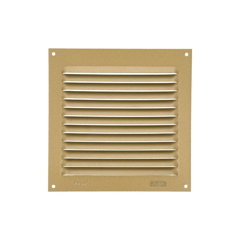 AMIG 20198  
 Rejilla ventilación 3  
 150 x 150 mm  
 Aluminio  
 Oro