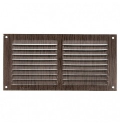 AMIG 20207  
 Rejilla ventilación 3  
 100 x 200 mm  
 Aluminio  
 Wengué