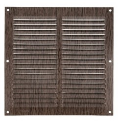 AMIG 20211  
 Rejilla ventilación 3  
 200 x 200 mm  
 Aluminio  
 Wengué