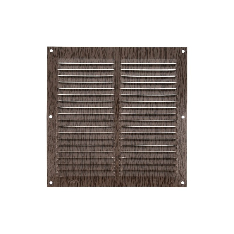 AMIG 20211  
 Rejilla ventilación 3  
 200 x 200 mm  
 Aluminio  
 Wengué