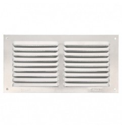 AMIG 20212  
 Rejilla ventilación con mosquitera 3  
 100 x 200 mm  
 Aluminio  
 Plata