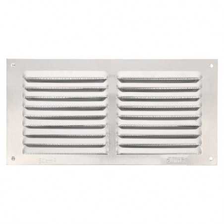 AMIG 20212  
 Rejilla ventilación con mosquitera 3  
 100 x 200 mm  
 Aluminio  
 Plata