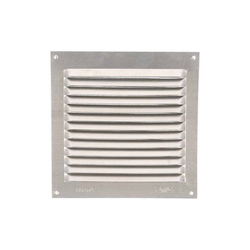 AMIG 20213  
 Rejilla ventilación con mosquitera 3  
 150 x 150 mm  
 Aluminio  
 Plata