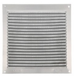 AMIG 20215  
 Rejilla ventilación con mosquitera 3  
 170 x 170 mm  
 Aluminio  
 Plata