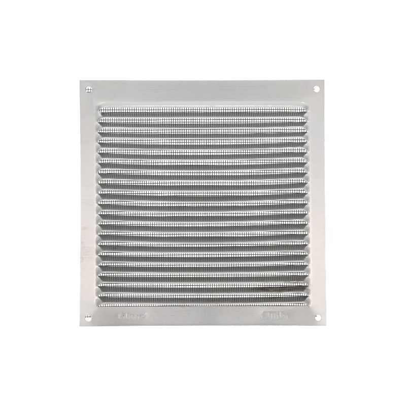 AMIG 20215  
 Rejilla ventilación con mosquitera 3  
 170 x 170 mm  
 Aluminio  
 Plata