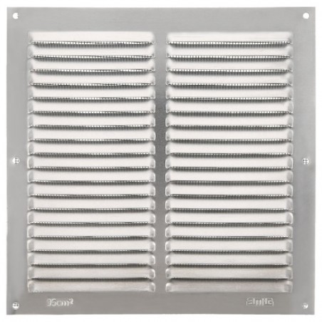 AMIG 20216  
 Rejilla ventilación con mosquitera 3  
 200 x 200 mm  
 Aluminio  
 Plata