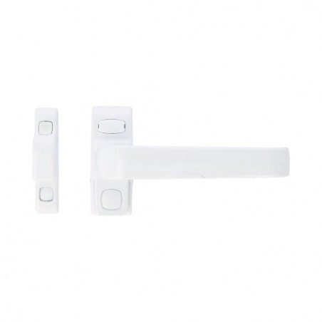 AMIG 20249  
 Manilla aluminio para ventana GAMMA  
 122 x 70 mm  
 Aluminio  
 Blanco - Derecha