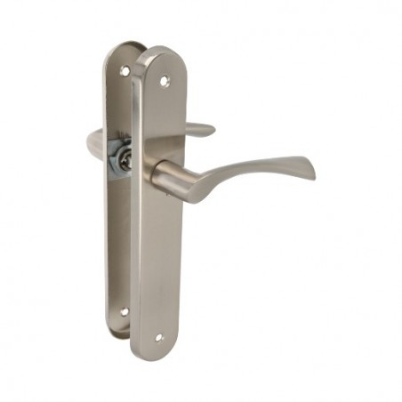 AMIG 20256  
 Manilla con placa ALBA-PA  
 238 x 40 mm  
 Acero  
 Cromado mate