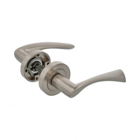 AMIG 20258  
 Manilla con roseta ALBA-RZ  
 Ø52 mm  
 Zamak  
 Cromado mate