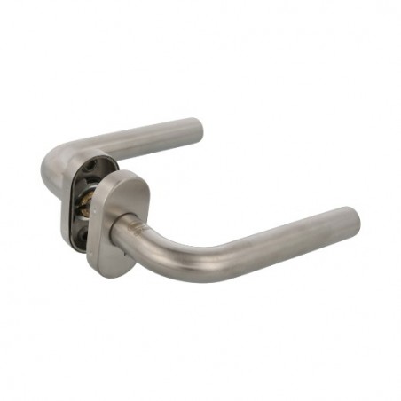 AMIG 20270  
 Manilla con roseta 4O  
 61 x 32 mm  
 Acero inoxidable 18/8  
 Mate