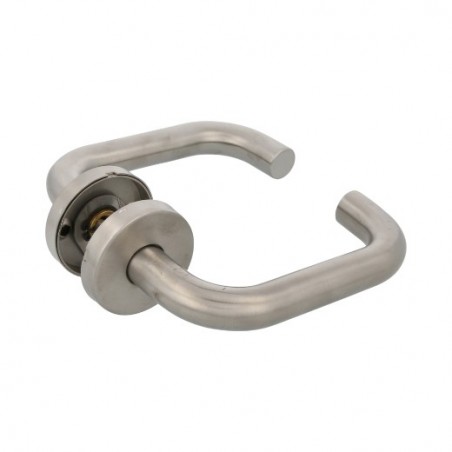AMIG 20271  
 Manilla con roseta 3RX  
 Ø53 mm  
 Acero inoxidable  
 Mate