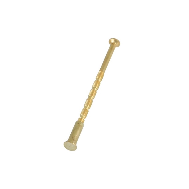 AMIG 20275  
 Tornillo pasante antirrobo MAN  
 M4 x 75 mm  
 Acero  
 Latonado barnizado