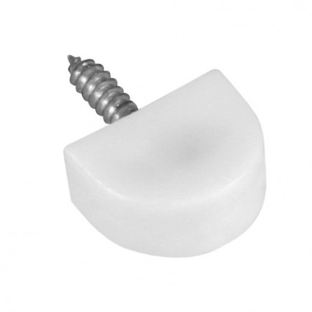 AMIG 20306  
 Soporte plástico para baldas 165  
 Ø20 x 30 mm  
 Plástico  
 Blanco