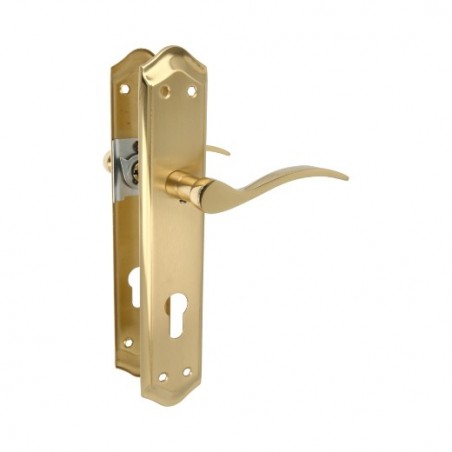 AMIG 20372  
 Manilla con placa BETA PB85  
 256 x 48 mm  
 Latón  
 Mate