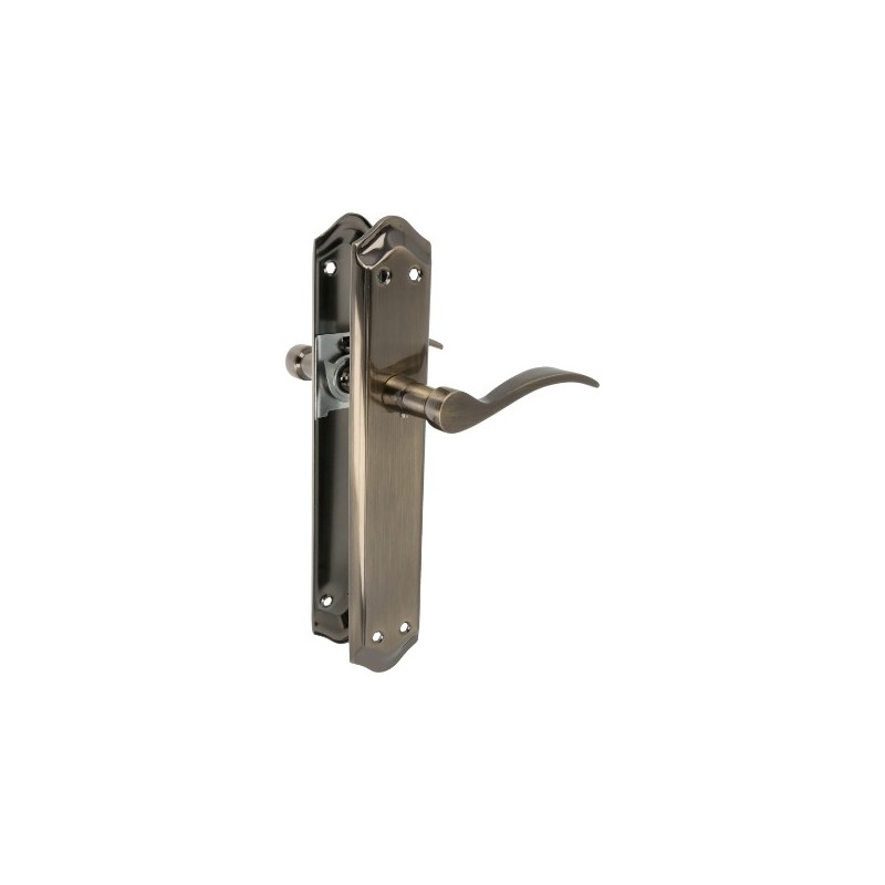 AMIG 20373  
 Manilla con placa BETA PB85  
 256 x 48 mm  
 Latón  
 Cuero