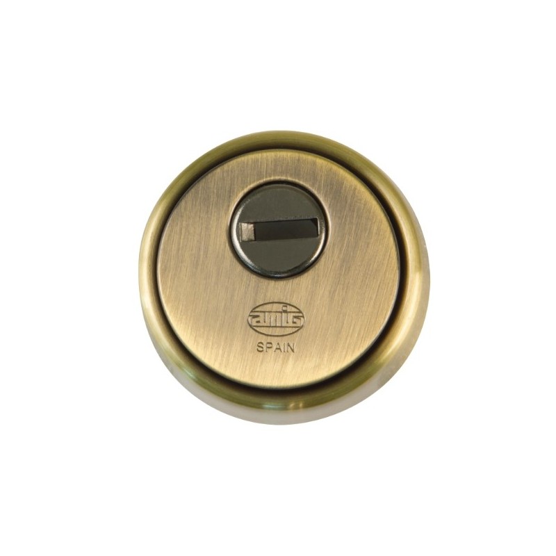 AMIG 20381  
 Escudo 31  
 Ø65 mm  
 Latón  
 Cuero