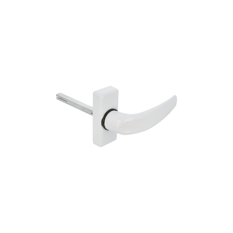 AMIG 20416  
 Manilla aluminio DELTA  
 121 x 72 mm  
 Aluminio  
 Blanco