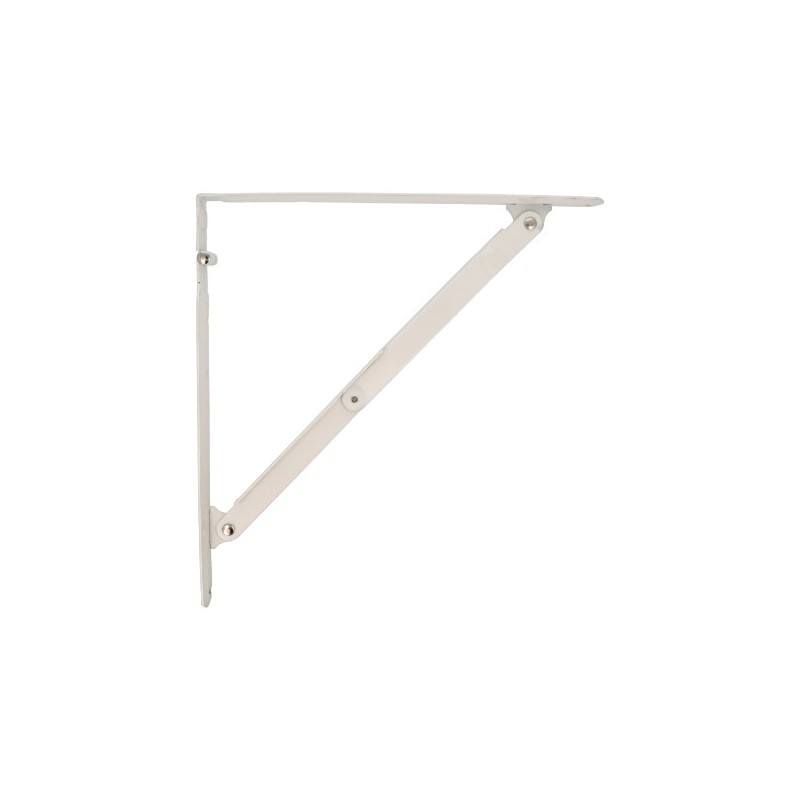 AMIG 2047  
 Palomilla abatible 3  
 400 x 400 mm  
 Acero  
 Blanco