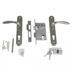 AMIG 20481  
 Kit cerradura + manilla  
 Cromado mate