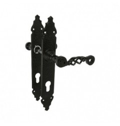 AMIG 20483  
 Manilla con placa 102PB  
 280 x 44 mm  
 Placa de acero, Tirador de zamak  
 Negro