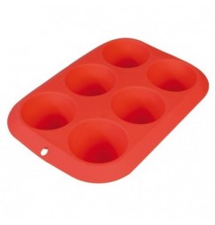 VELTA HOME 20578  
 Molde HORNO 6 CAVIDADES  
 0,5 l x 6  
 Silicona  
 Rojo