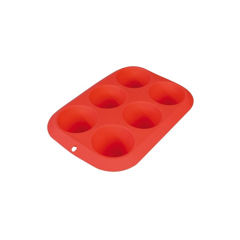 VELTA HOME 20578  
 Molde HORNO 6 CAVIDADES  
 0,5 l x 6  
 Silicona  
 Rojo