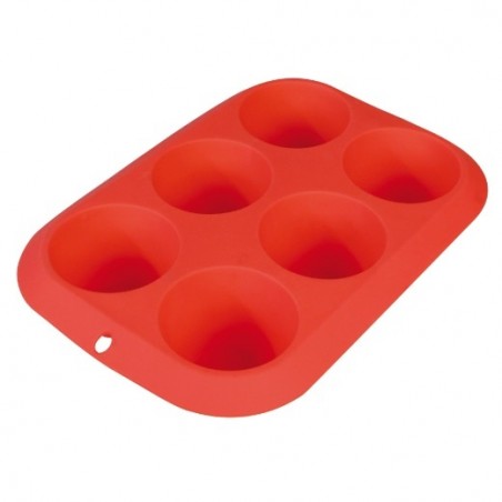 VELTA HOME 20578  
 Molde HORNO 6 CAVIDADES  
 0,5 l x 6  
 Silicona  
 Rojo
