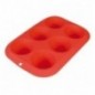 VELTA HOME 20578  
 Molde HORNO 6 CAVIDADES  
 0,5 l x 6  
 Silicona  
 Rojo