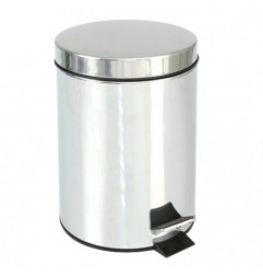 VELTA HOME 20591  
 Cubo de acero inoxidable con pedal BAKO  
 Ø25 x 39 cm  
 Acero inoxidable  
 Satinado