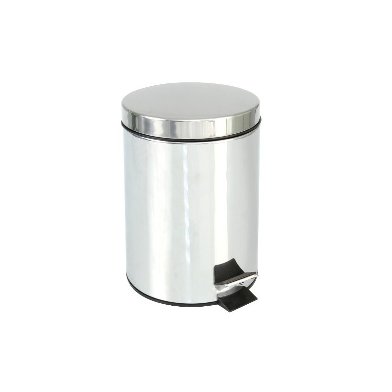 VELTA HOME 20591  
 Cubo de acero inoxidable con pedal BAKO  
 Ø25 x 39 cm  
 Acero inoxidable  
 Satinado