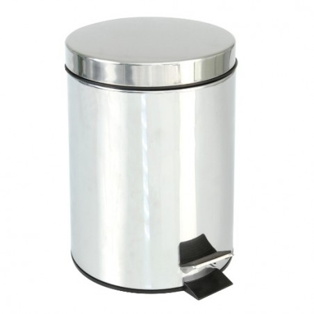 VELTA HOME 20591  
 Cubo de acero inoxidable con pedal BAKO  
 Ø25 x 39 cm  
 Acero inoxidable  
 Satinado