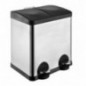 VELTA HOME 20593  
 Cubo de reciclaje doble con pedal RECIK2  
 40 x 32 x 48 cm  
 Acero inoxidable  
 Satinado