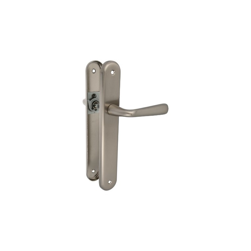 AMIG 20608  
 Manilla con placa 252  
 250 x 40 mm  
 Latón  
 Cromado mate