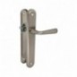 AMIG 20608  
 Manilla con placa 252  
 250 x 40 mm  
 Latón  
 Cromado mate