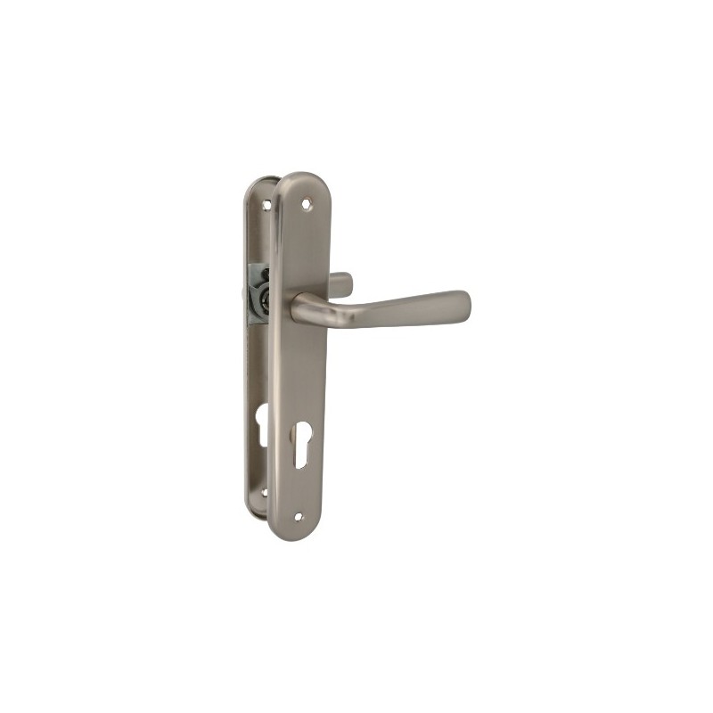 AMIG 20609  
 Manilla con placa 252PB85  
 250 x 40 mm  
 Latón  
 Cromado mate