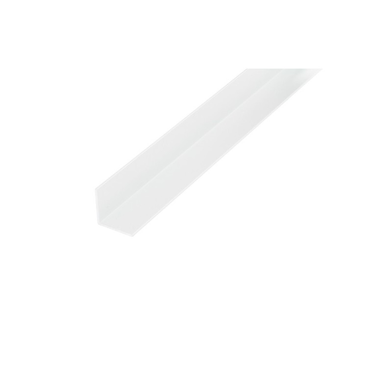 AMIG 20623  
 Ángulo lados iguales aluminio  
 20 x 20 mm  
 Aluminio  
 Blanco