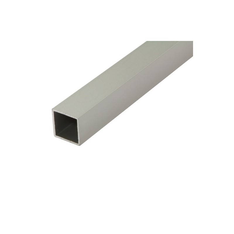 AMIG 20714  
 Tubo cuadrado aluminio  
 20 x 20 mm  
 Aluminio  
 Plata